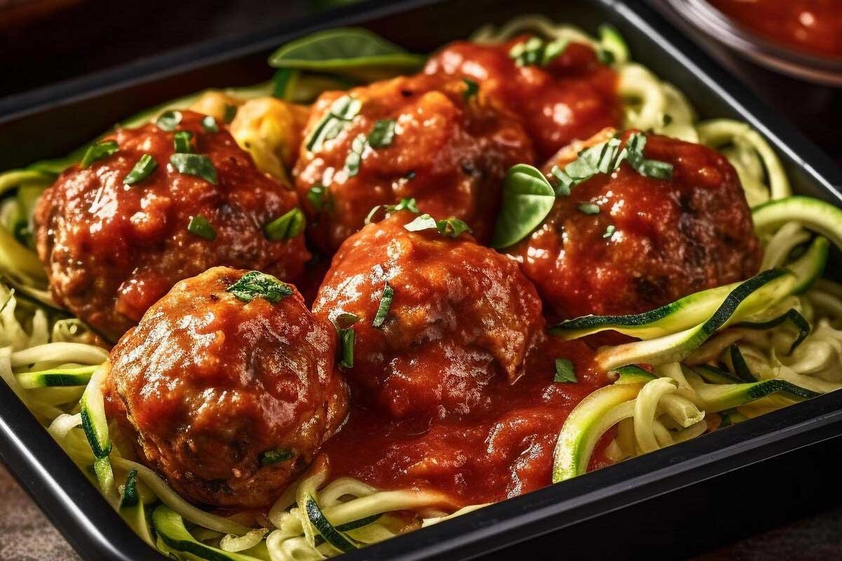 Turkey Meatballs with Zoodles